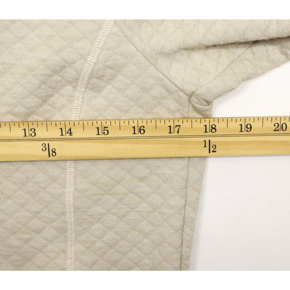 Kuhl Women's Athena Pullover Cowl Neck Quilted Kangaroo Pocket Dove Cream Sz S - Picture 4 of 12